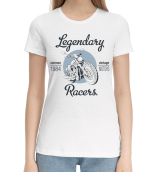 Хлопковая футболка для девочек Legendary racers