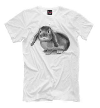 Мужская футболка Черный кролик Банни