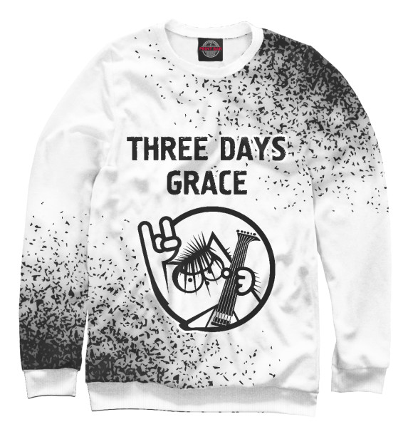 Свитшот для девочек с изображением Three Days Grace | Кот цвета Белый