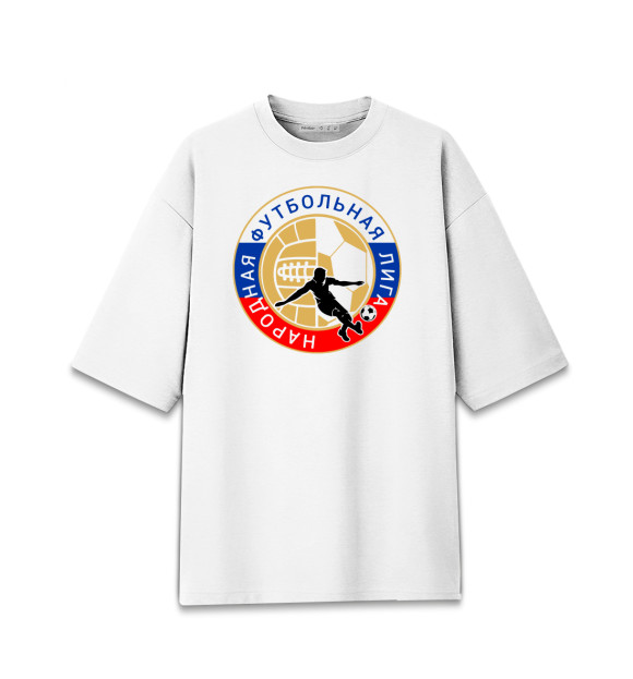 Женская футболка оверсайз с изображением НФЛ цвета Белый