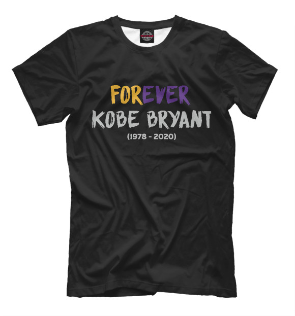 Мужская футболка с изображением Forever Kobe Bryant цвета Белый