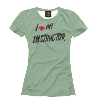 Женская футболка Люблю своего инструктора
