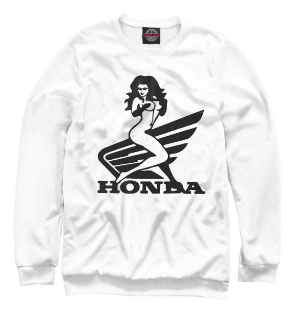 Женский свитшот с изображением Honda цвета Белый