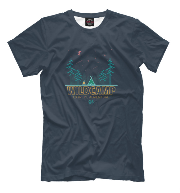 Мужская футболка с изображением Wildcamp цвета Белый