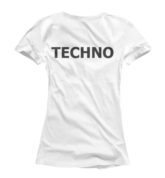 Женская футболка с изображением TECHNO BUZZ цвета Белый