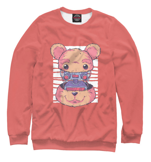 Свитшот для девочек с изображением Teddy bear цвета Белый
