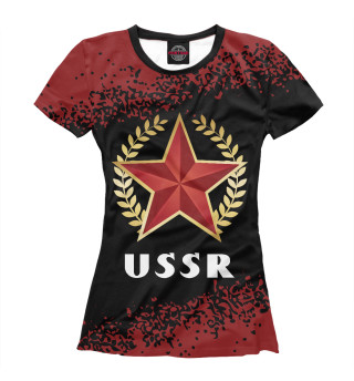 Женская футболка USSR - Звезда - Краска