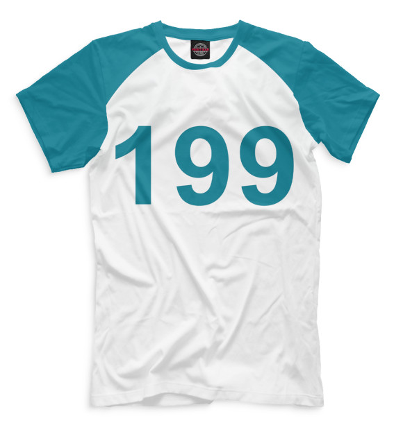 Мужская футболка с изображением 199 цвета Белый