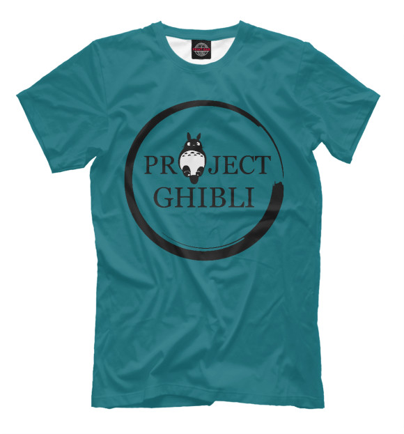 Мужская футболка с изображением Project Ghibli цвета Белый