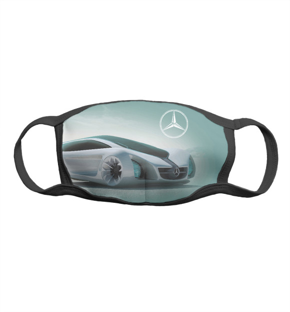 Маска тканевая с изображением Mercedes-Benz concept цвета Белый