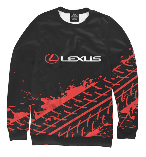 Свитшот для мальчиков с изображением Lexus / Лексус цвета Белый