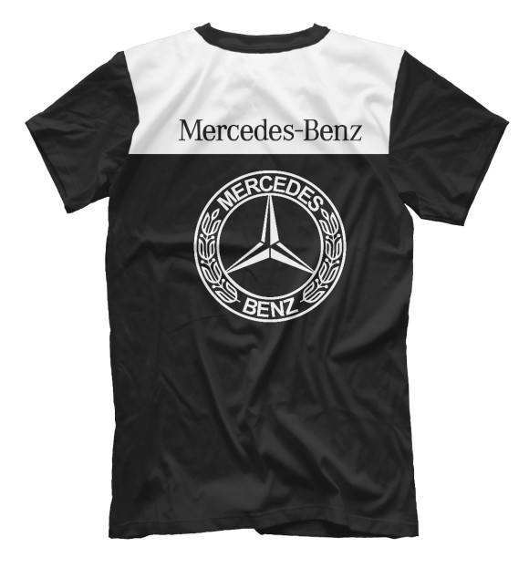 Мужская футболка с изображением Mercedes-Benz AMG цвета Белый