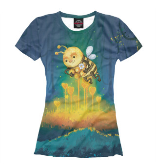 Женская футболка Пчёлка с сотами