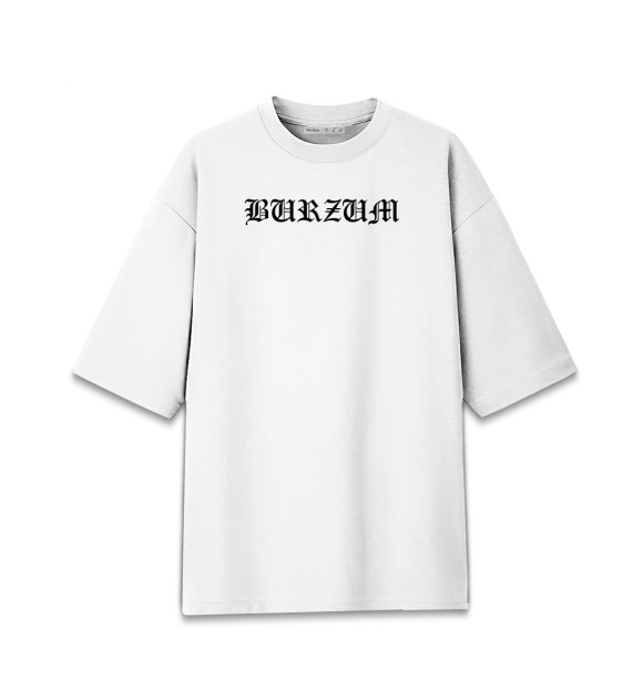 Женская футболка оверсайз с изображением Burzum цвета Белый