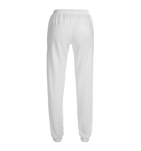 Женские спортивные штаны с изображением Рыбалка цвета Белый