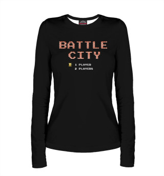 Лонгслив для девочки Battle City | Танчики