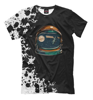 Мужская футболка Shirt astronaut helmet