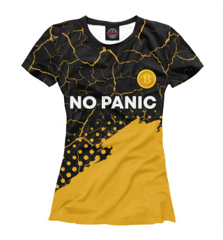 Женская футболка Без Паники - Биткойн - Краска