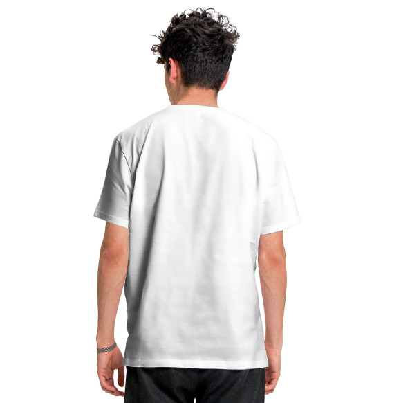 Мужская футболка с изображением Стоял за двор цвета Белый