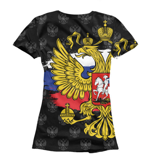 Женская футболка с изображением Иван (герб России) цвета Белый