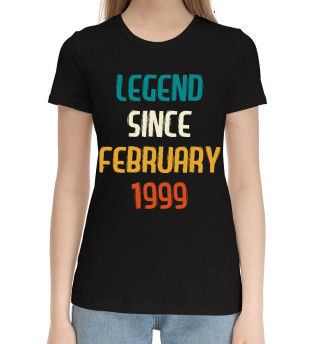 Хлопковая футболка для девочек Legend Since February 1999