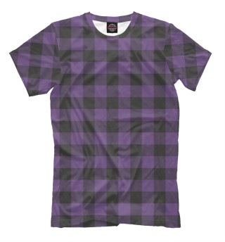 Мужская футболка Фиолетовая клетка