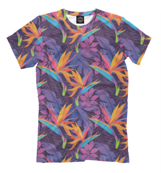 Мужская футболка Цветы и листья