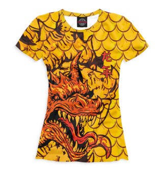 Женская футболка Злой дракон