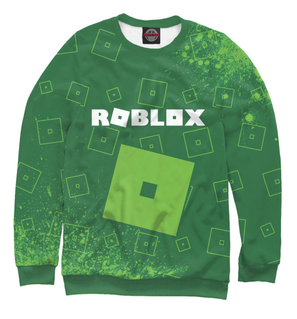 Свитшот для мальчиков с изображением Roblox / Роблокс цвета Белый