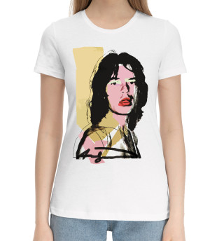 Хлопковая футболка для девочек Andy Warhol Mick Jagger