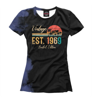 Женская футболка Vintage Est. 1969