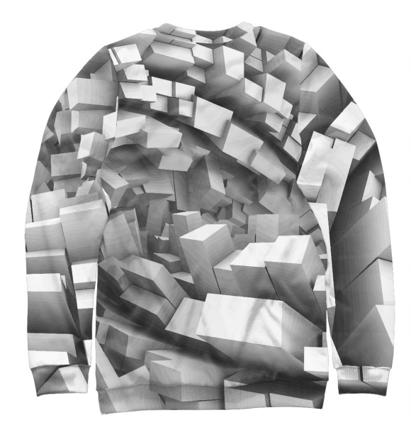 Мужской свитшот с изображением 3D pattern цвета Белый