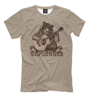 Мужская футболка Медведь играет на гитаре