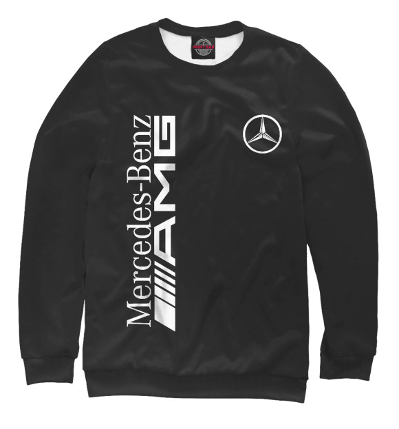 Женский свитшот с изображением Mersedes-Benz AMG цвета Белый