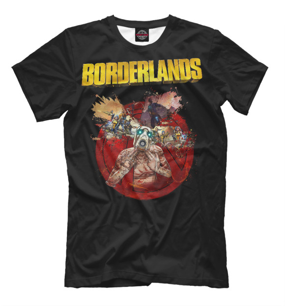 Мужская футболка с изображением Игра Borderlands цвета Белый
