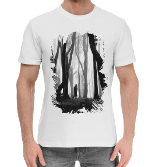 Мужская хлопковая футболка Человек в тумане