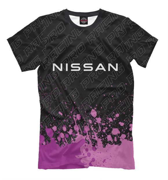 Мужская футболка с изображением Nissan Pro Racing (purple) цвета Белый