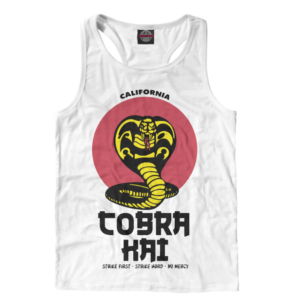 Мужская майка-борцовка с изображением Cobra Kai цвета Белый