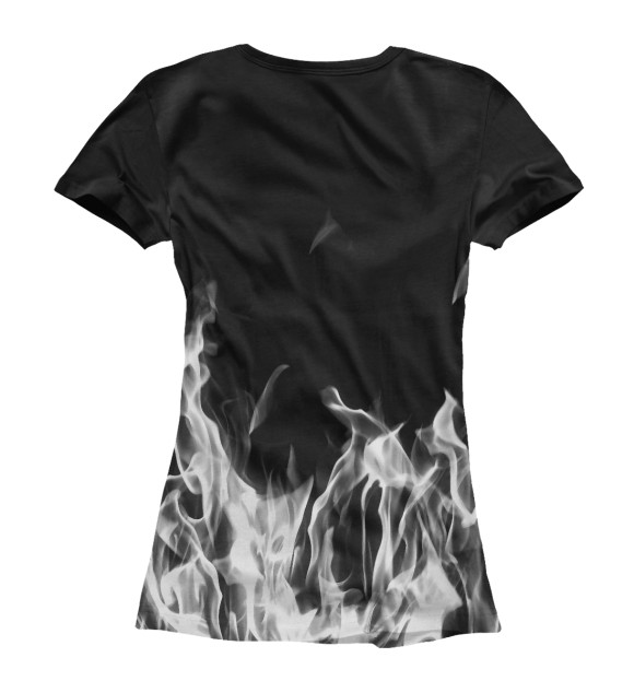 Женская футболка с изображением Огненный стиль цвета Белый