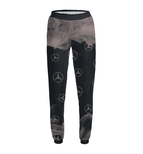 Женские спортивные штаны с изображением Mercedes / Мерседес цвета Белый