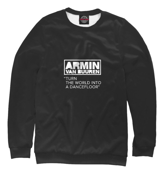Мужской свитшот с изображением Armin Van Buuren ASOT1000 цвета Белый