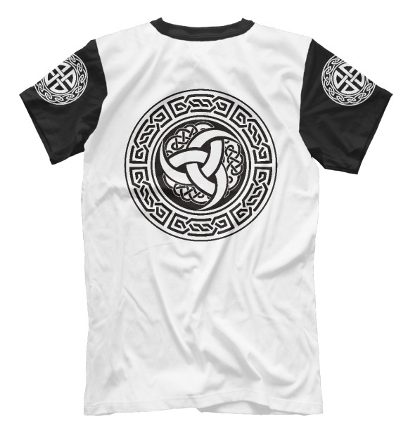 Мужская футболка с изображением Символика воина / страха нет цвета Белый