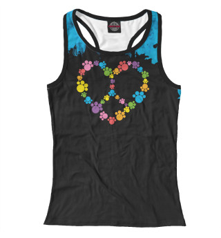 Женская майка-борцовка Heart peace sign shirt!