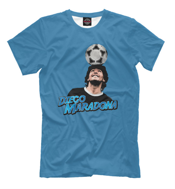 Мужская футболка с изображением Diego Maradona цвета Белый