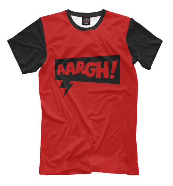 Мужская футболка с изображением AARGH! цвета Белый