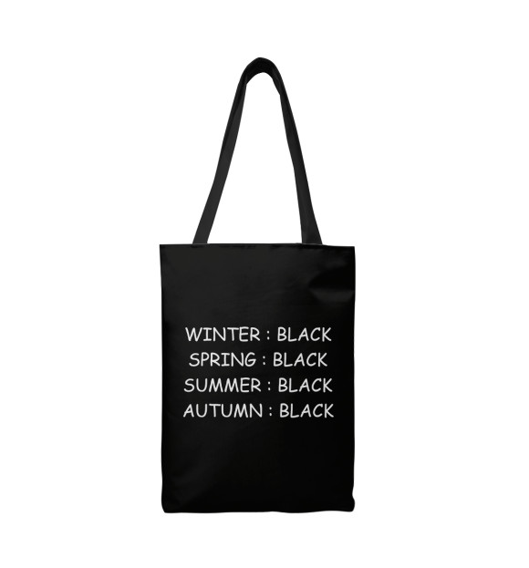 Сумка-шоппер с изображением Always black цвета Белый
