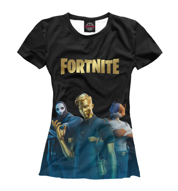 Женская футболка с изображением Fortnite 2 Сезон (Глава 2) цвета Белый