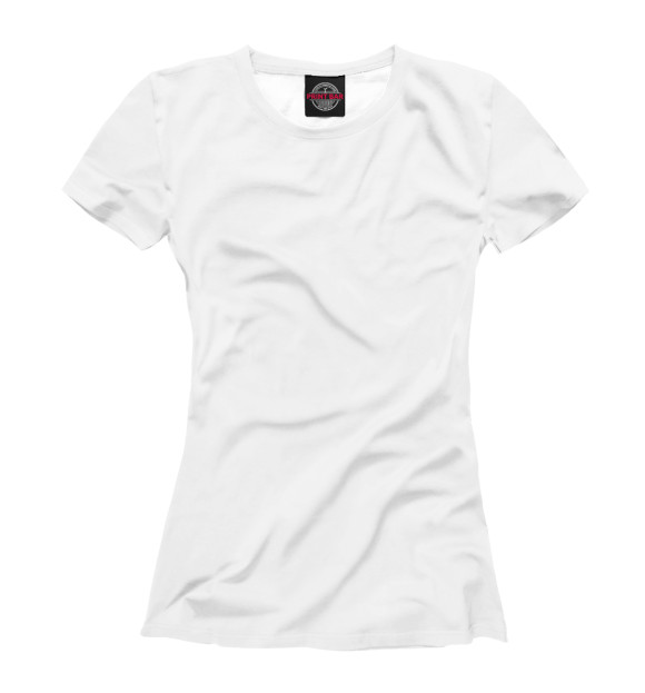 Женская футболка с изображением Живу с дурой цвета Белый