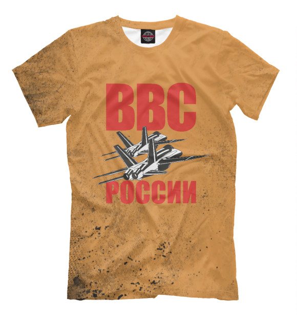 Мужская футболка с изображением ВВС России цвета Белый