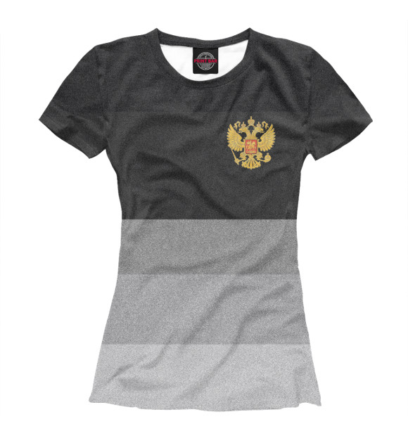 Женская футболка с изображением Россия Свитер цвета Белый